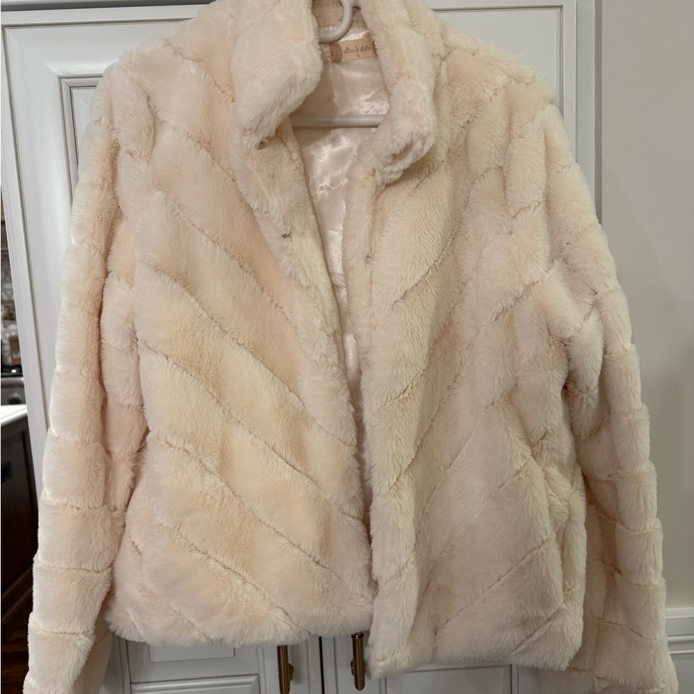 Altar'd State Cream Teddy Jacket